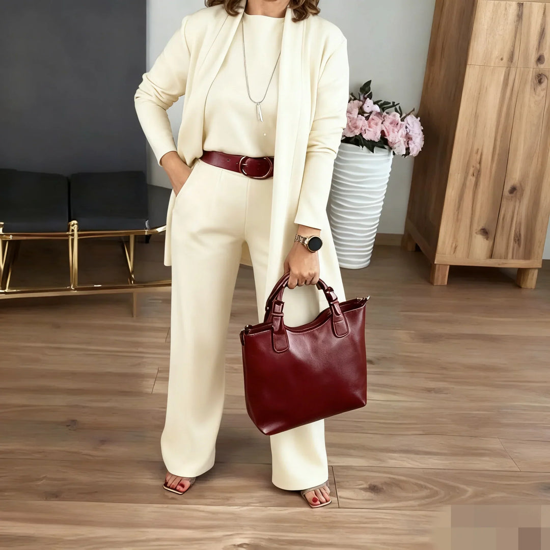 Maeve™ | Longline Cardigan & Wide Leg Pants Set