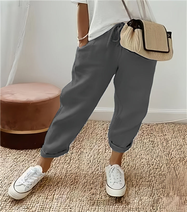 Women's Casual Cotton Linen Capris