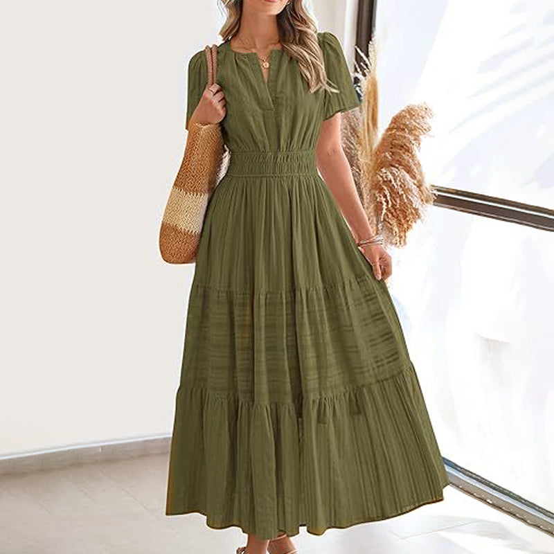 Lily™ Smocked Waist Maxi Dress – Effortlessly Elegant