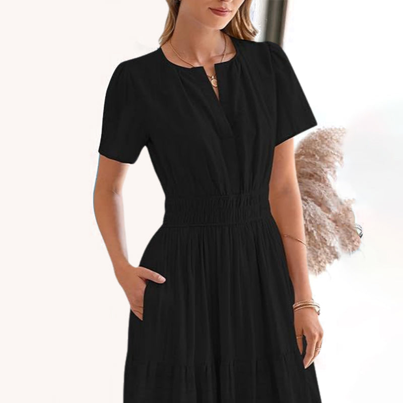 Lily™ Smocked Waist Maxi Dress – Effortlessly Elegant