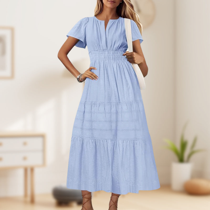 Lily™ Smocked Waist Maxi Dress – Effortlessly Elegant