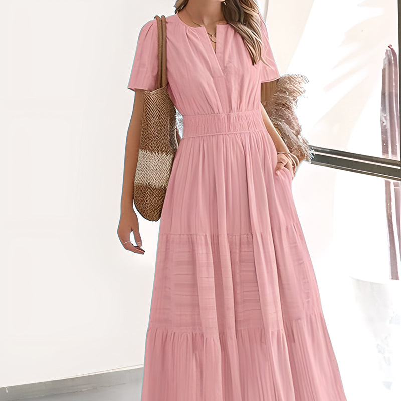 Lily™ Smocked Waist Maxi Dress – Effortlessly Elegant