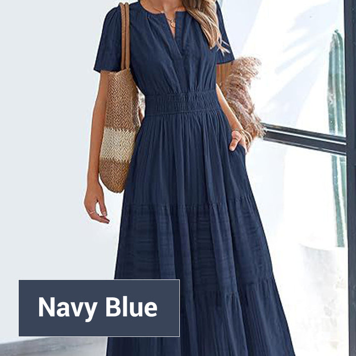 Lily™ Smocked Waist Maxi Dress – Effortlessly Elegant
