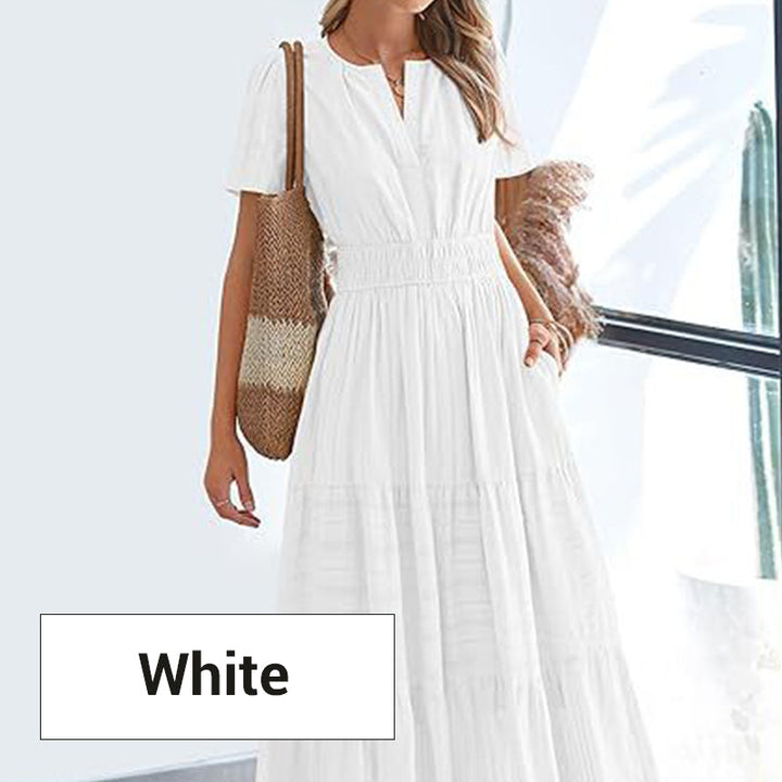 Lily™ Smocked Waist Maxi Dress – Effortlessly Elegant